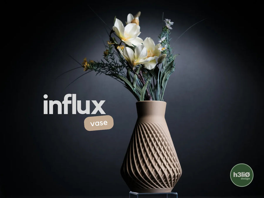 Influx — дизайнерска ваза със спираловиден релеф