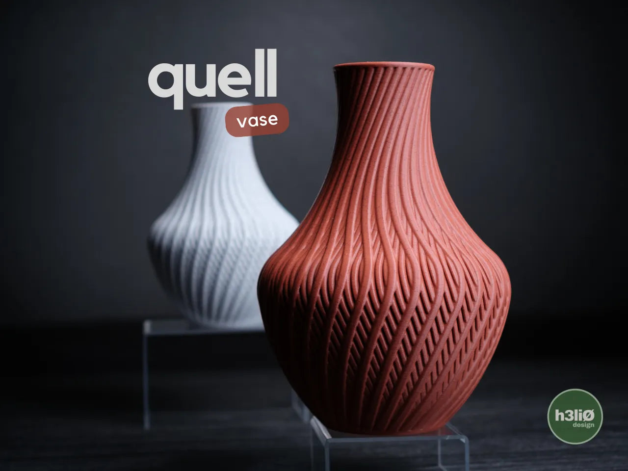 Quell — дизайнерска ваза с органичен вълнообразен релеф