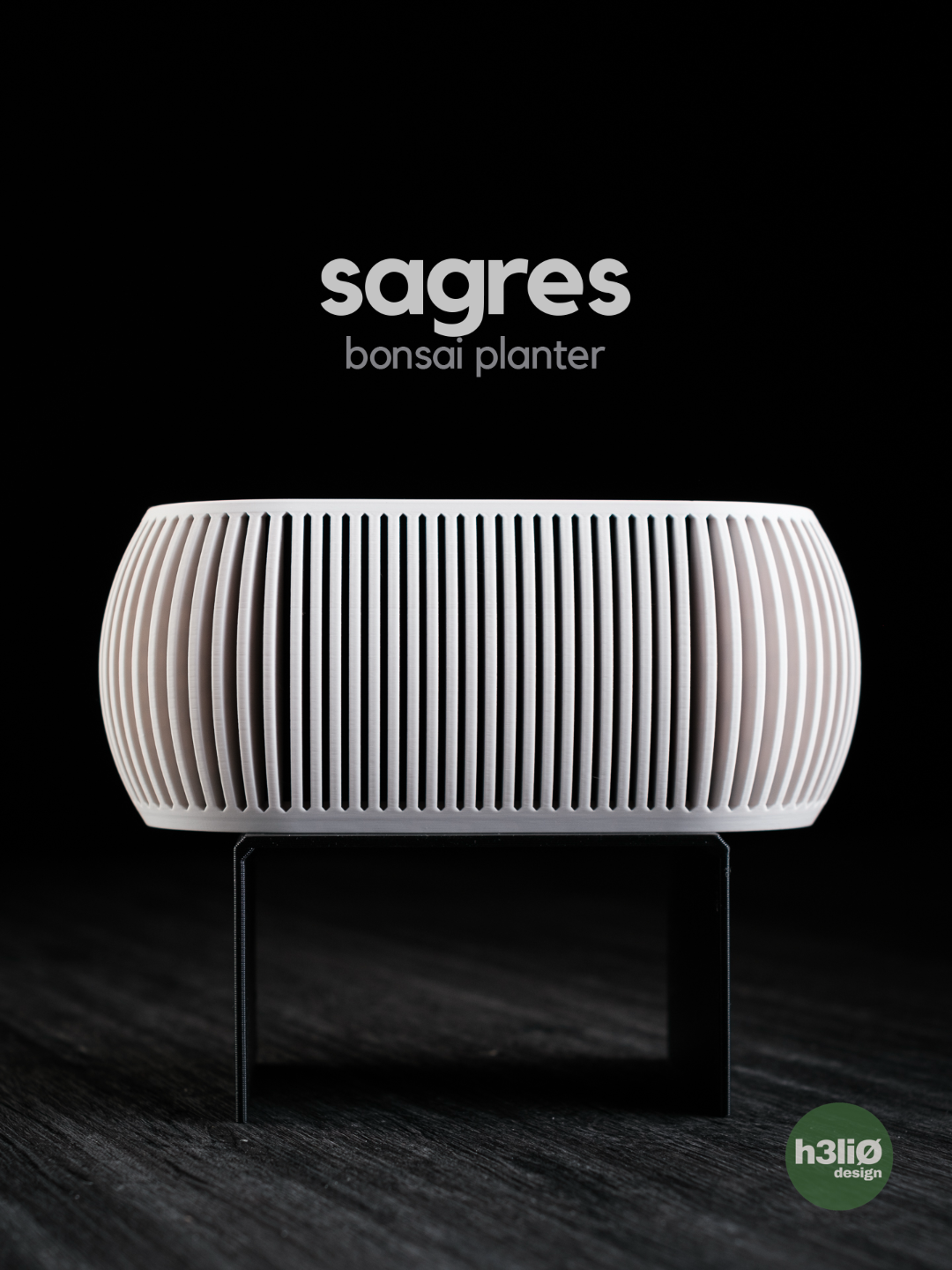 Sagres — овален bonsai planter с ребреста обвивка