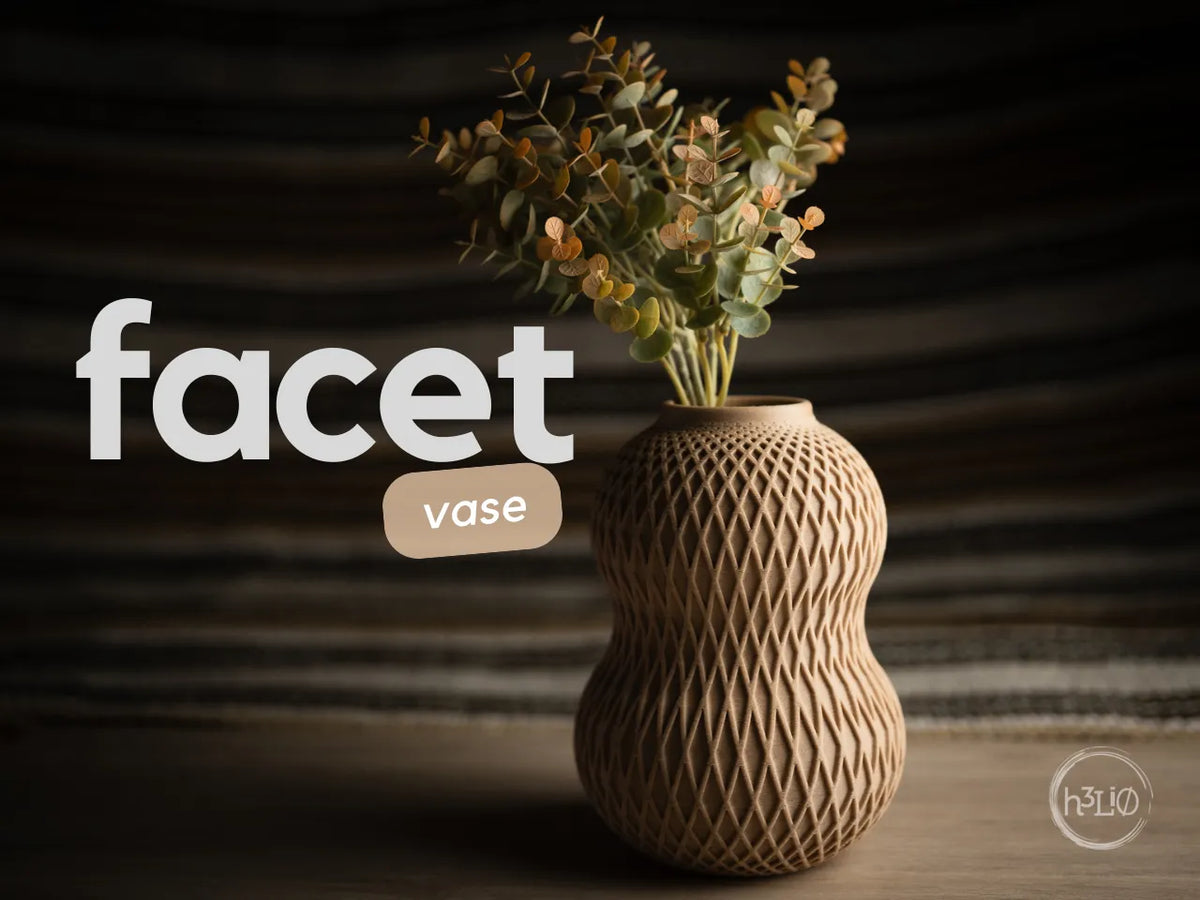 Facet — дизайнерска ваза с релефен мотив