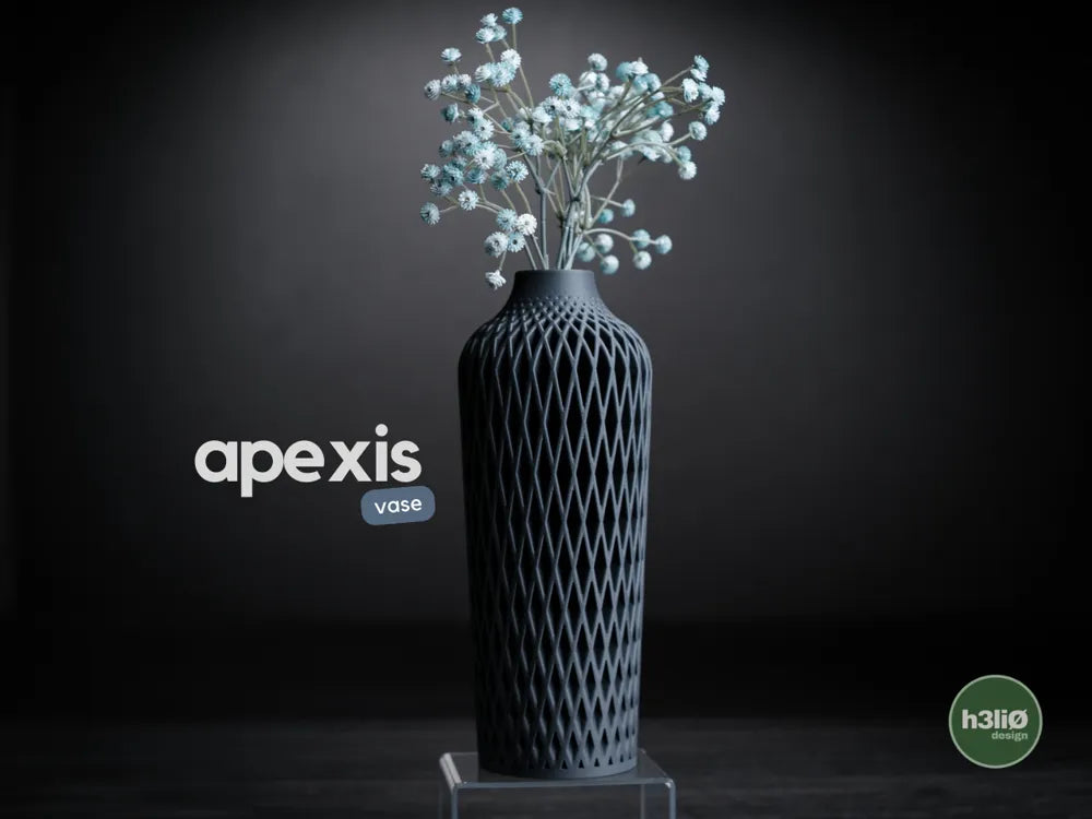 Apexis висока ваза с ромбовиден релеф