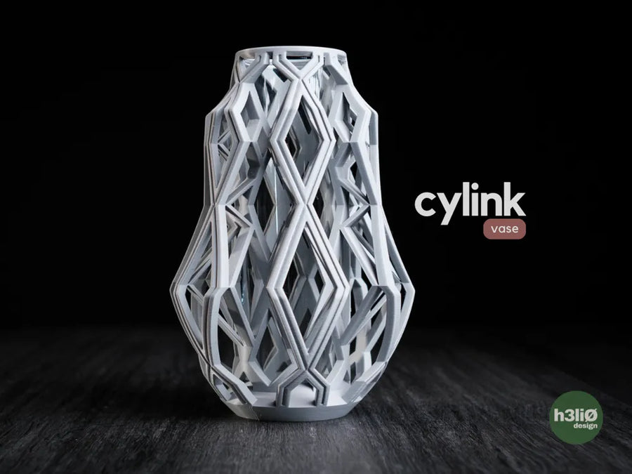 Cylink — ажурна цилиндрична ваза с решетъчен релеф