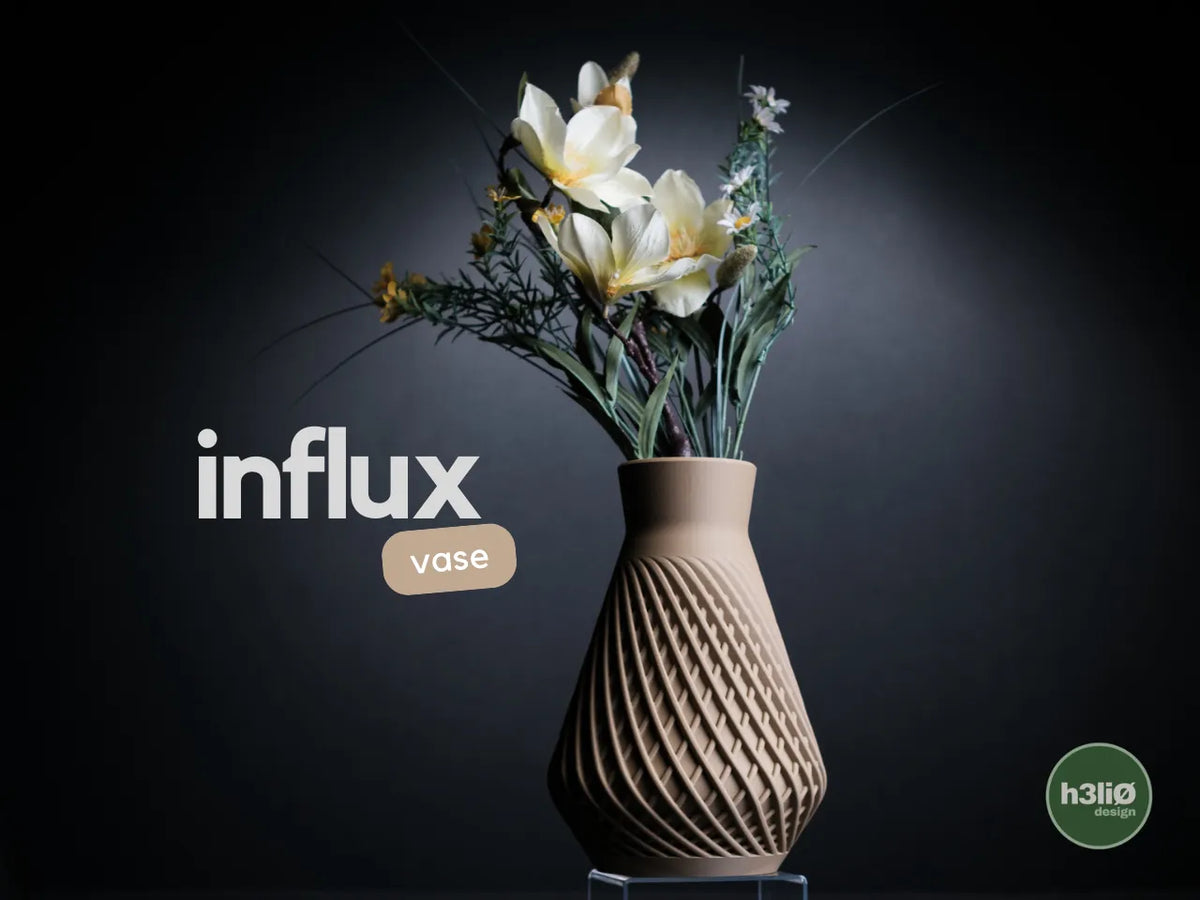 Influx — дизайнерска ваза със спираловиден релеф