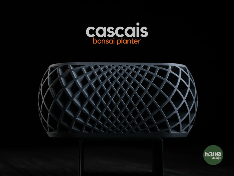 Cascais — овална саксия за бонсай с диамантена ажурна обвивка