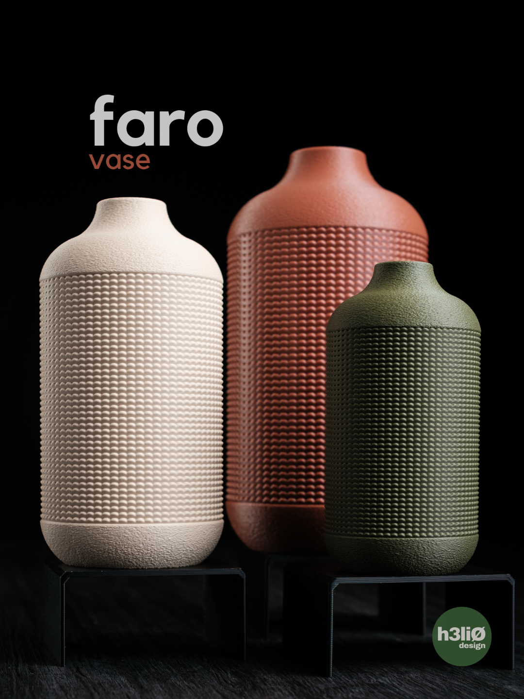Faro — дизайнерска ваза с тактилна текстура