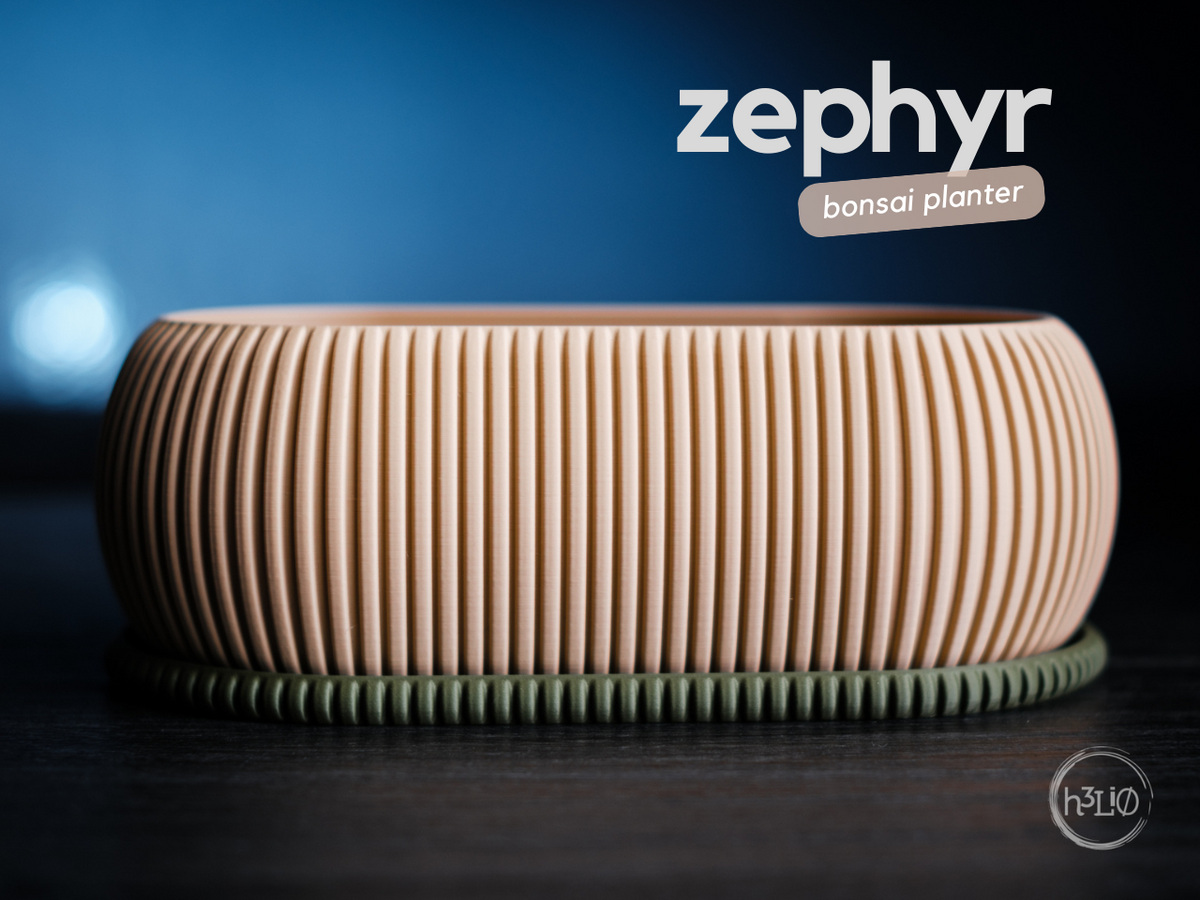 Кашпа за бонсай Zephyr с подложка