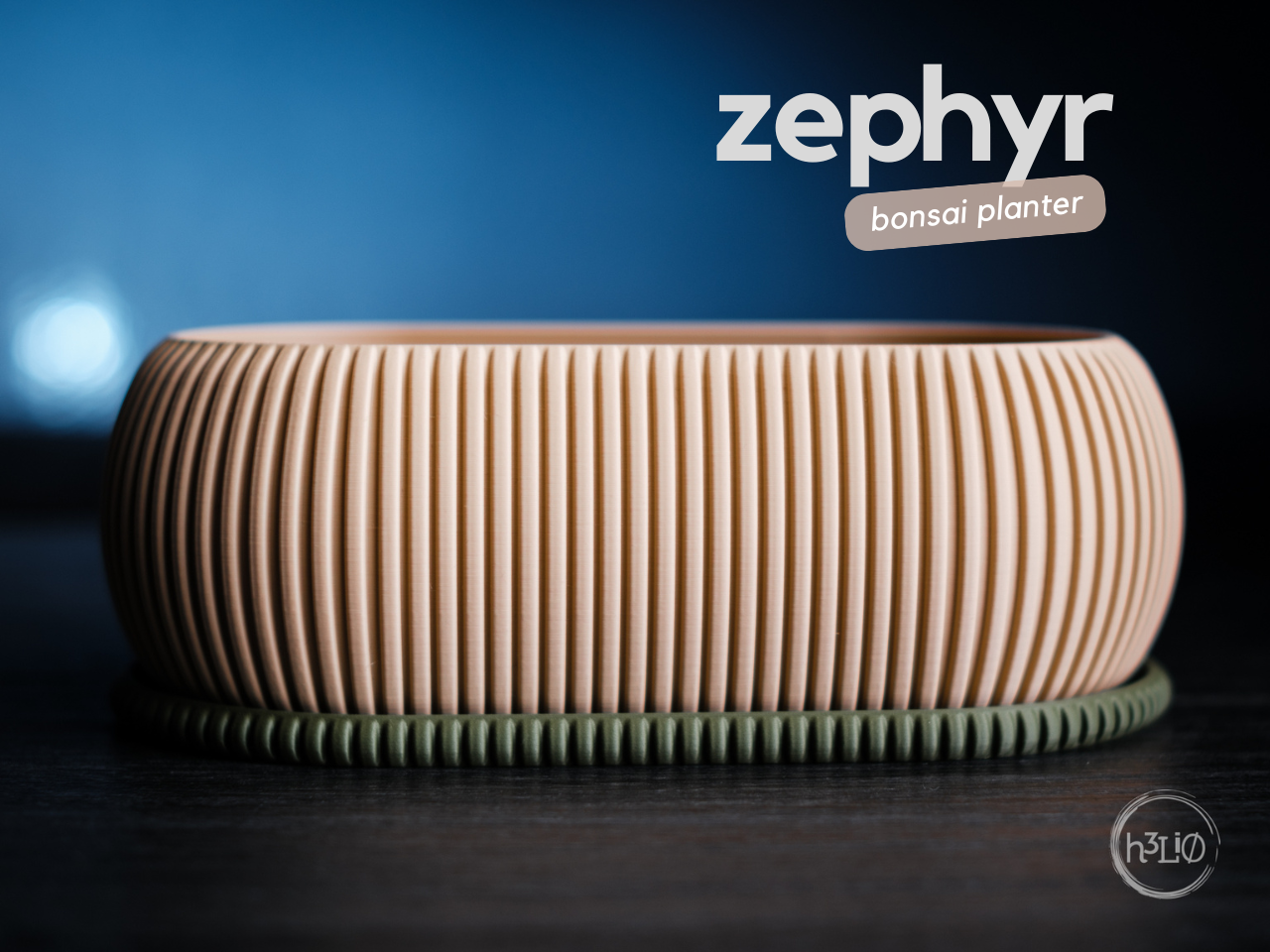 Кашпа за бонсай Zephyr с подложка