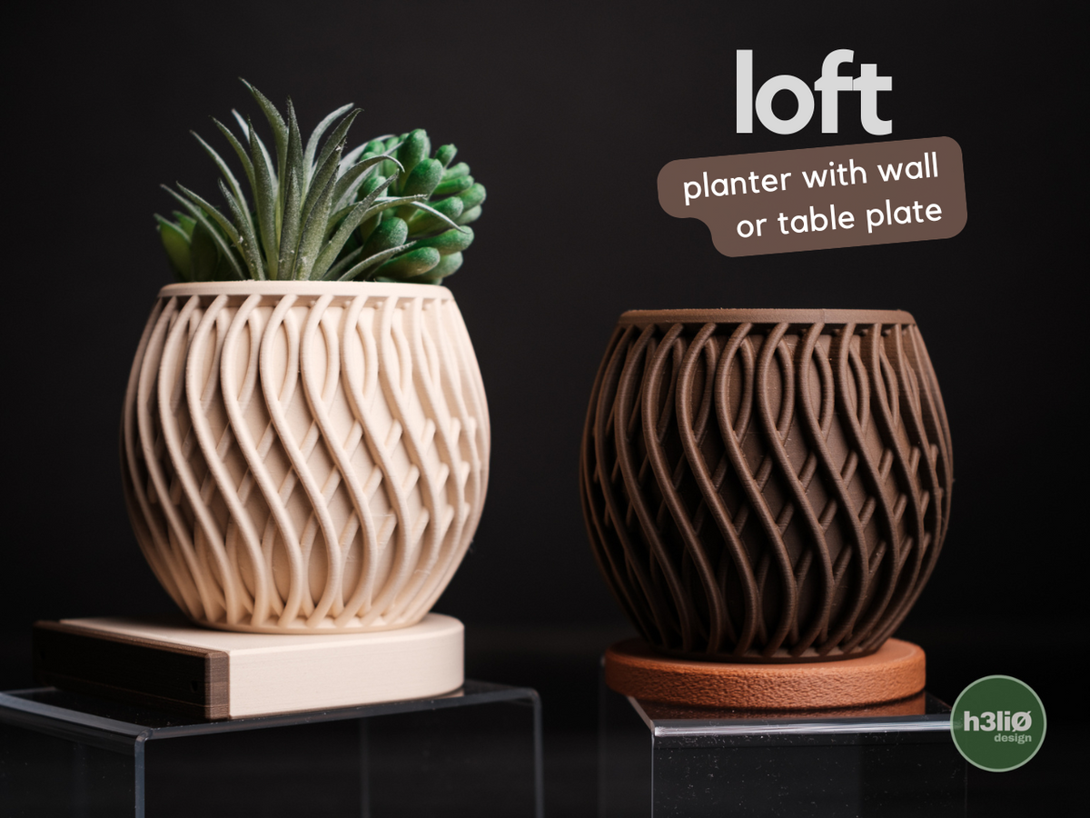 Loft Duo — комплект от 2 саксии с подложки