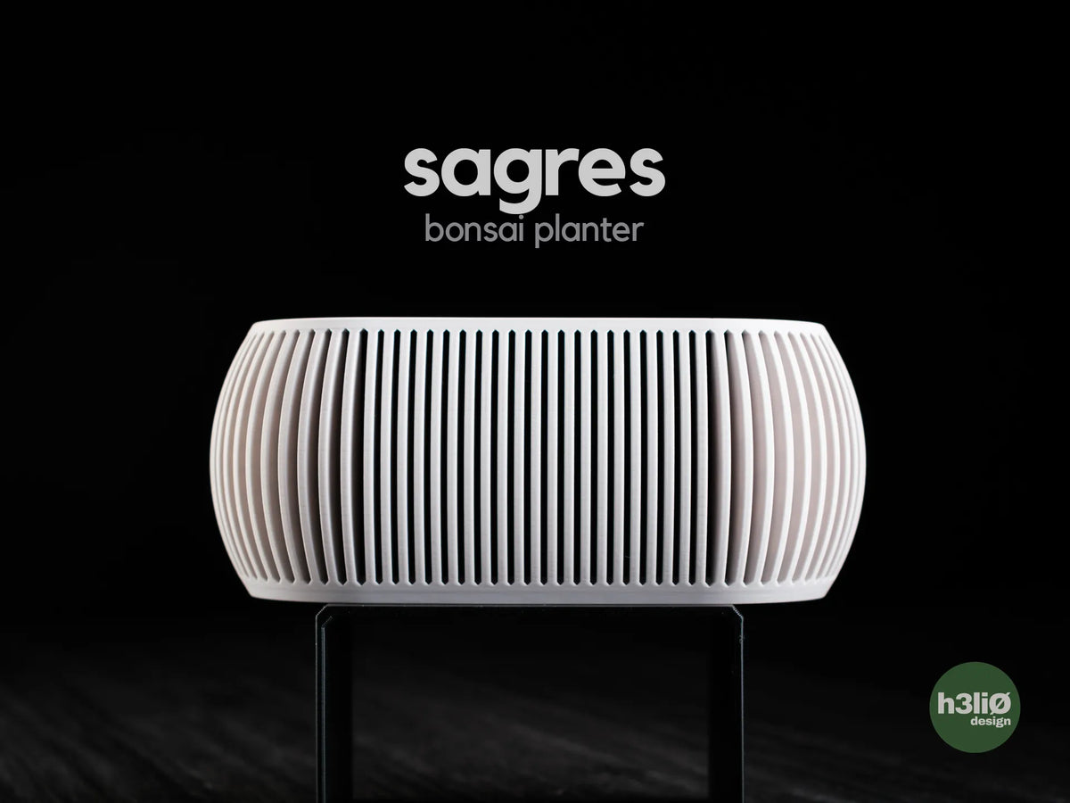 Саксия за бонсай Sagres с ребриста обвивка